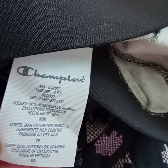 Champion Cross Stitch Pattern Authentic Bike Shorts Paisley Size XS - Picture 9 of 11